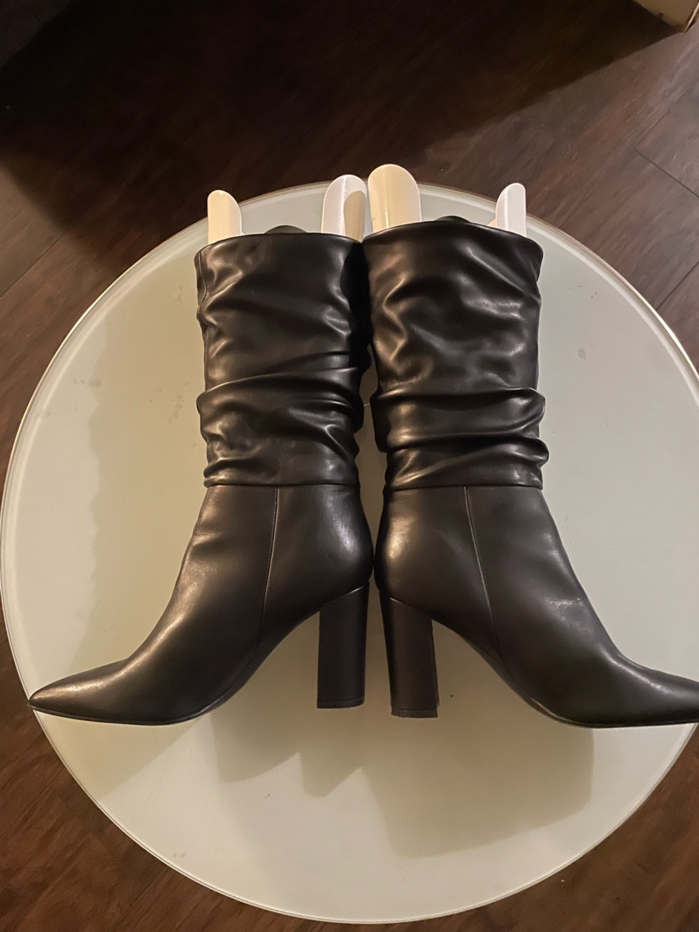 Marc Fisher Black Pointed-Toe Slouch Mid-Calf Boots - Picture 4 of 6